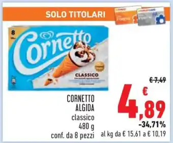 Conad Cornetto Algida Classico offerta