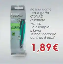 Conad RASOIO UOMO USA E GETTA CONAD ESSENTIAE offerta