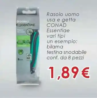 Conad RASOIO UOMO USA E GETTA CONAD ESSENTIAE offerta