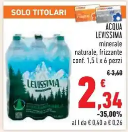 Conad ACQUA LEVISSIMA offerta