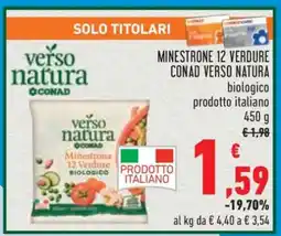Conad MINESTRONE 12 VERDURE CONAD VERSO NATURA offerta