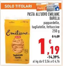 Conad PASTA ALL'UOVO EMILIANE BARILLA offerta