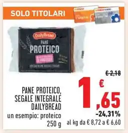 Conad PANE PROTEICO, SEGALE INTEGRALE DAILYBREAD offerta