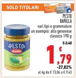 Conad Pesto Barilla offerta