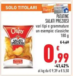 Conad PATATINE SALATI PREZIOSI offerta