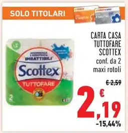 Conad CARTA CASA TUTTOFARE SCOTTEX offerta