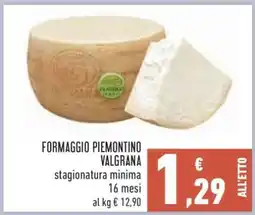 Conad FORMAGGIO PIEMONNTINO VALGRANA offerta
