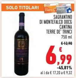 Conad Sagrantino di Montefalco DOCG Cantina Terre de' Trinci offerta