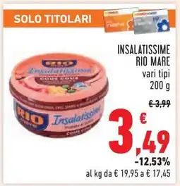 Conad Insalatissime Rio Mare offerta