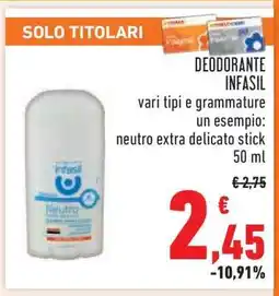 Conad Deodorante Infasil offerta