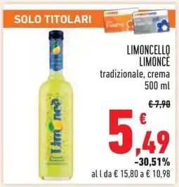 Conad LIMONCELLO LIMONCÈ offerta