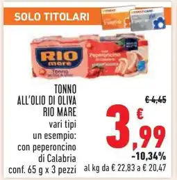 Conad Tonno all’Olio di Oliva Rio Mare offerta
