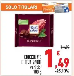 Conad Cioccolato Ritter Sport offerta