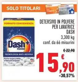 Conad Detersivo in polvere per lavatrice Dash offerta
