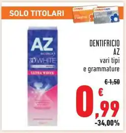 Conad DENTIFRICIO AZ offerta