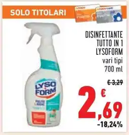 Conad Disinfettante Tutto in 1 Lysoform offerta