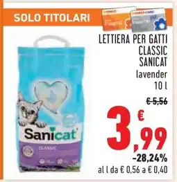 Conad LETTIERA PER GATTI CLASSIC SANICAT offerta