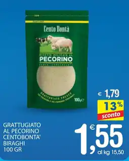 Qui Discount Grattugiato al pecorino centobonta' biraghi offerta
