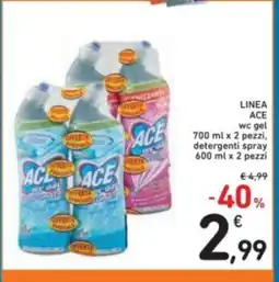 Spazio Conad Linea ace wc gel pezzi, detergenti spray , pezzi offerta