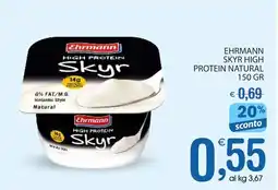 Qui Discount Ehrmann skyr high protein natural offerta
