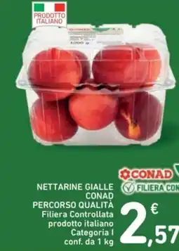 Spazio Conad Nettarine gialle conad percorso qualità filiera controllata prodotto italiano categoria i conf.da offerta