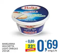 Qui Discount Margarina vaschetta light omega3 offerta