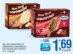 Qui Discount Gelato maxistecco amarena/caramello gelateria dei portici offerta