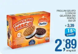 Qui Discount Frollini gelato 12 dischi gelateria dei portici offerta