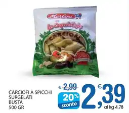 Qui Discount Carciofi a spicchi surgelati busta offerta