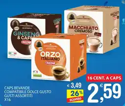 Qui Discount Caps bevande compatibile dolce gusto gusti assortiti offerta