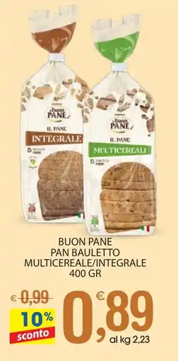 Qui Discount Buon pane pan bauletto multicereale/integrale offerta