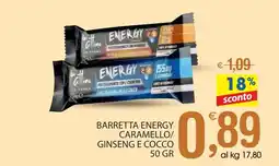 Qui Discount Barretta energy caramello/ ginseng e cocco offerta