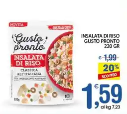 Qui Discount Insalata di riso gusto pronto offerta