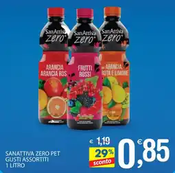Qui Discount Sanattiva zero pet gusti assortiti offerta