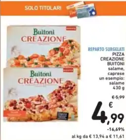 Spazio Conad Reparto surgelati pizza creazione buitoni salame, caprese offerta