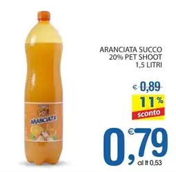 Qui Discount Aranciata succo 20% pet shoot offerta