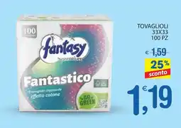 Qui Discount Tovaglioli 33x33 offerta