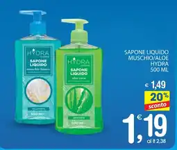 Qui Discount Sapone liquido muschio/aloe HYDRA offerta