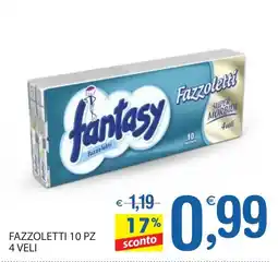 Qui Discount Fantasy fazzoletti 10 pz 4 veli offerta