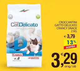 Qui Discount Croccantini gatto delicato crancy snack offerta
