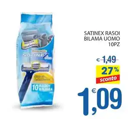 Qui Discount Satinex rasoi bilama uomo 10pz offerta