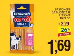 Qui Discount Bastoncini da masticare per cani 10 pezzi offerta