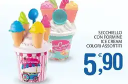 Qui Discount Secchiello con formine ice cream colori assortiti offerta