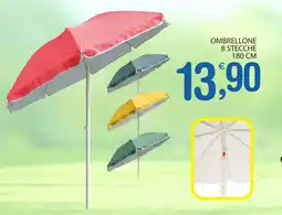Qui Discount Ombrellone 8 stecche 180 cm offerta