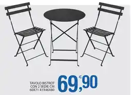 Qui Discount Tavolo bistrot con 2 sedie offerta