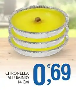 Qui Discount Citronella alluminio 14 cm offerta