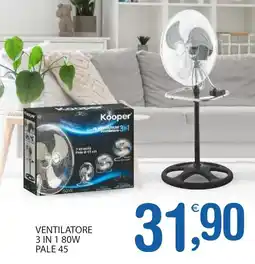 Qui Discount VENTILATORE 3 IN 1 80W PALE 45 offerta