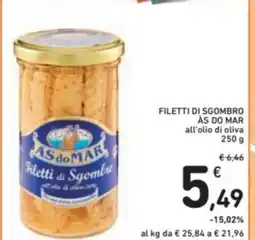 Spazio Conad Filetti di sgombro as do mar all'olio di oliva offerta