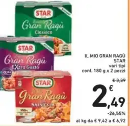 Spazio Conad Il mio gran ragu star vari tipi offerta