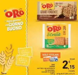 Spazio Conad Oro saiwa vari tipi e grammature un esempio: -12,24% biscotti 5 cereali offerta